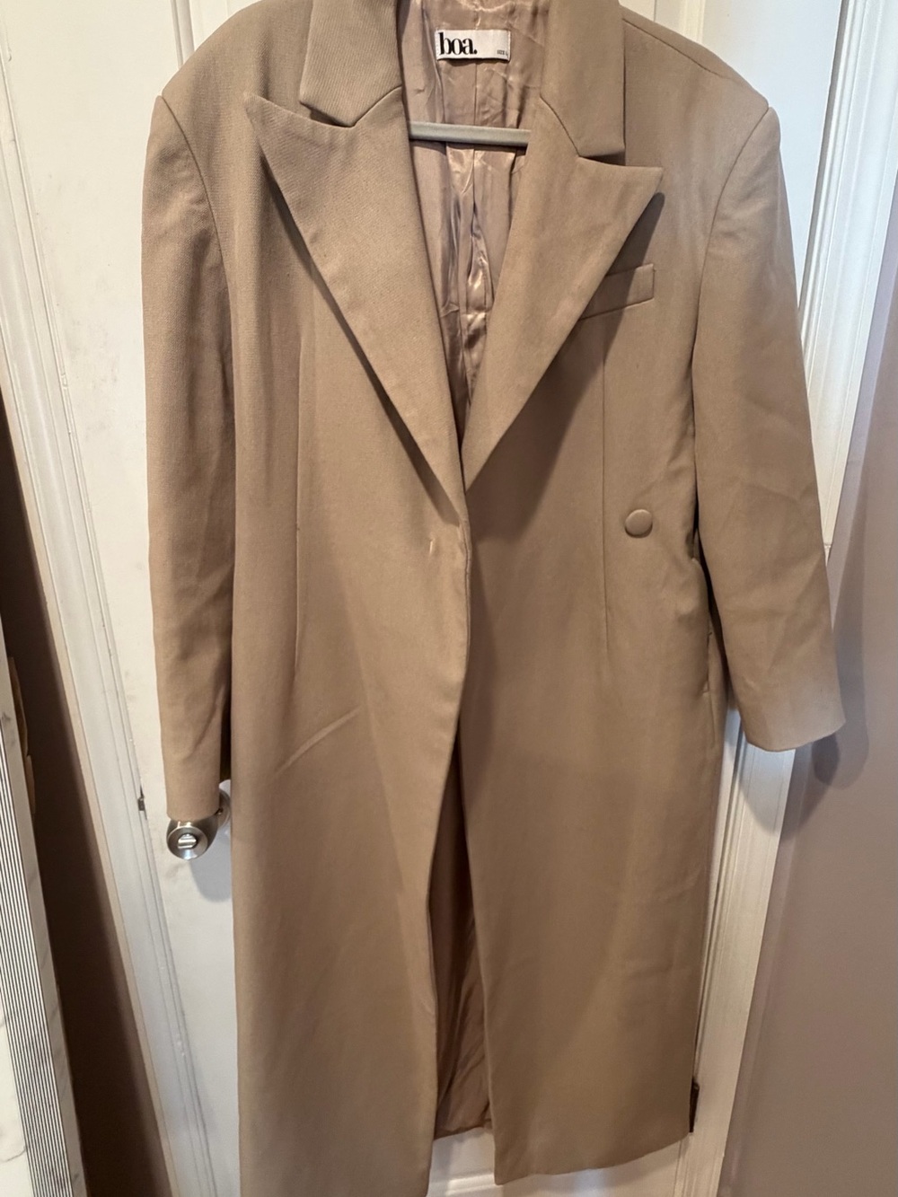 boa Women's Long Tan Coat